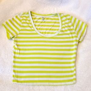 2000s Striped crop top